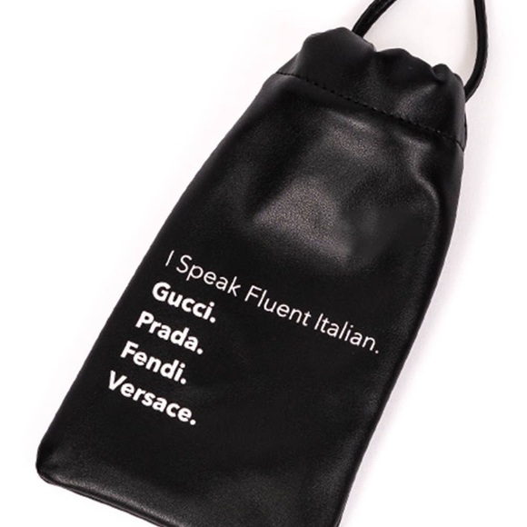 CROSSBODY POUCH- Fluent Italian (Black) - Picture 3 of 4